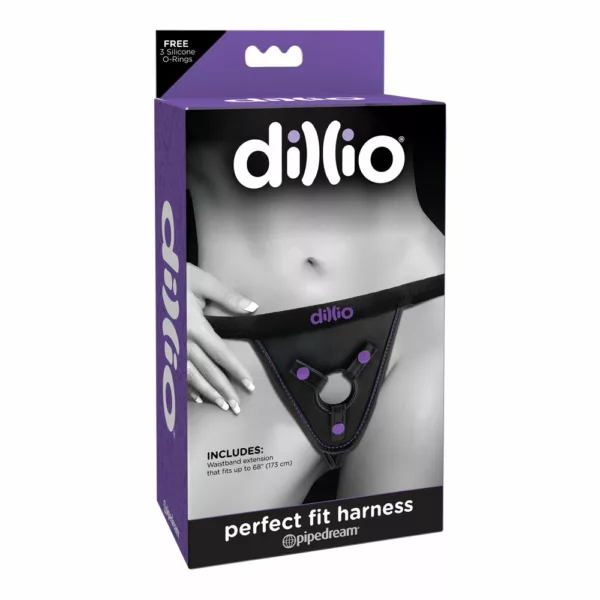 Dillio Perfect Fit Harness  -  Strap-on harness-Sort og lilla Sort og lilla