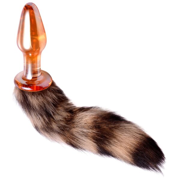 Tailz Fox Tail Glas Anal Plug - Orange Orange