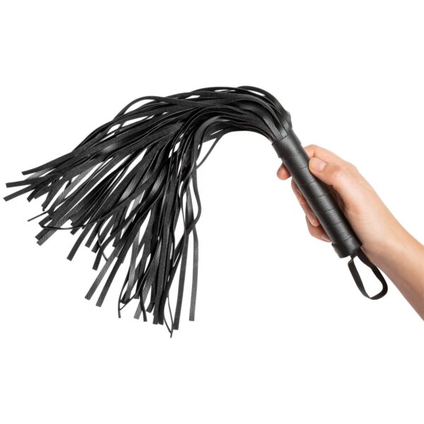 obaie Imiteret Læder Flogger 42 cm - Black Black