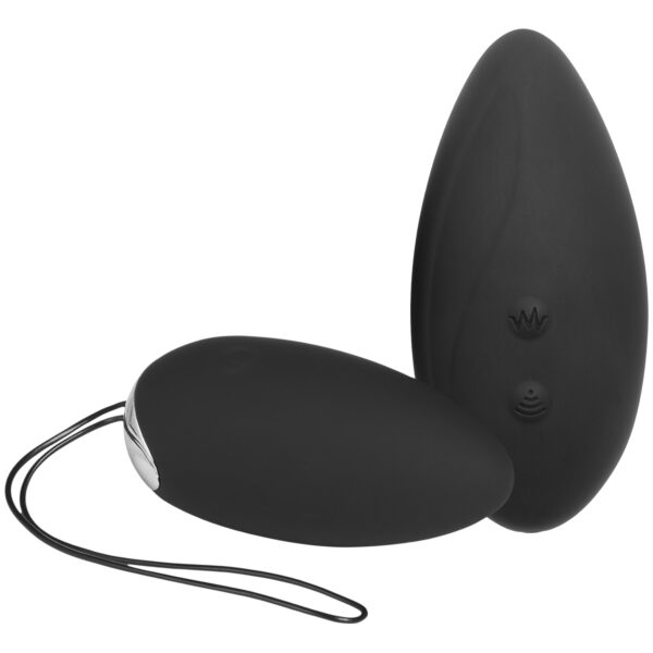 Sinful 2-i-1 Bliss Love Æg og Klitoris Vibrator - Sort Sort