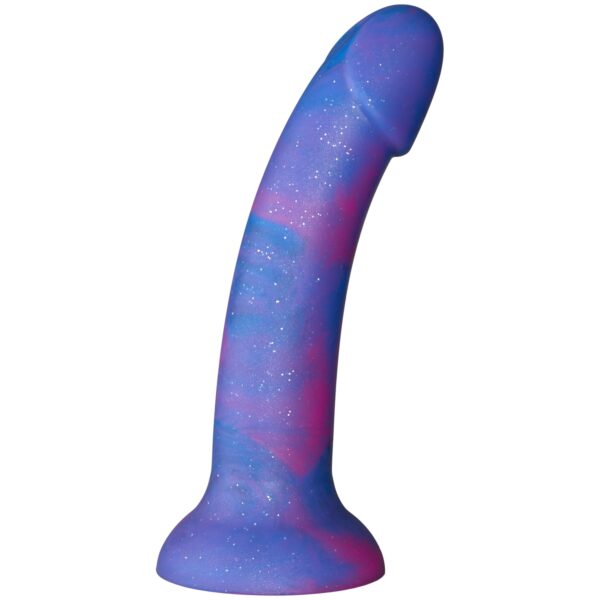 baseks Blue Galaxy Silikone Dildo 18 cm - Blå Blå