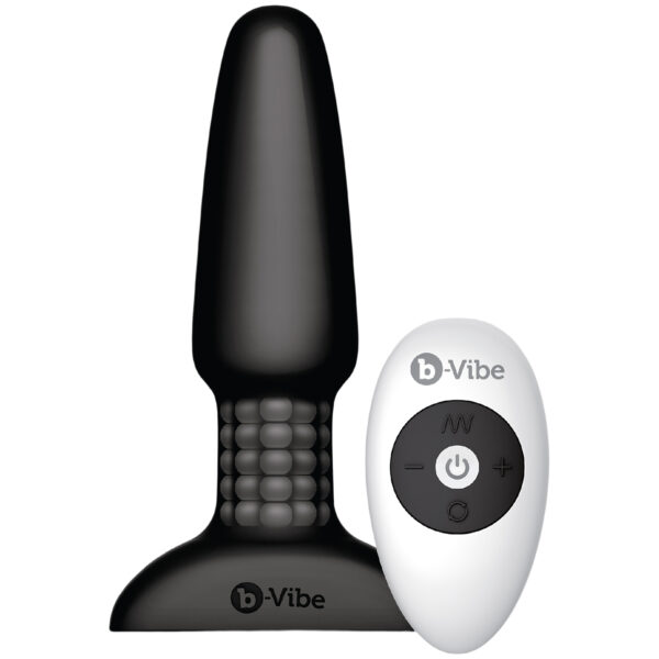 B-Vibe Fjernbetjent Rimming Plug - Black Black