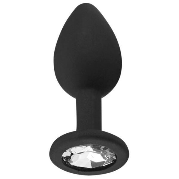 Sinful Jewel Silikone Butt Plug Small - Sort Sort