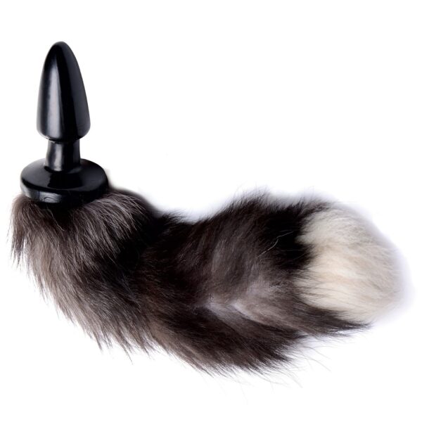 Tailz Grey Fox Tail Anal Plug - Sort Sort