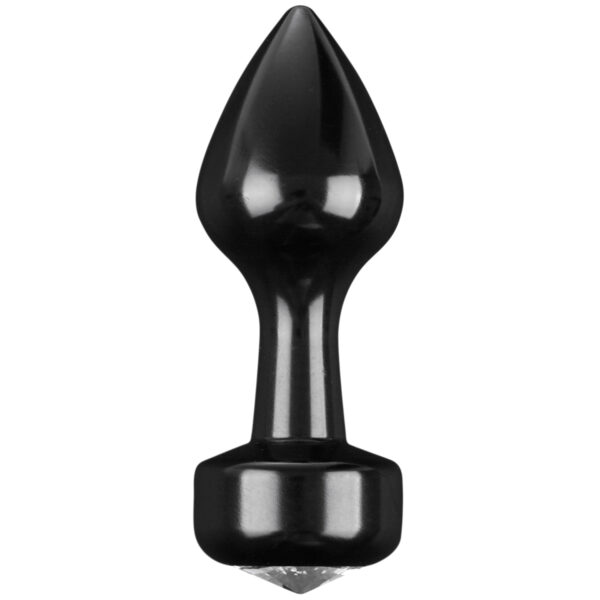 Master Series Spade Petite Aluminium Anal Plug - Black Black