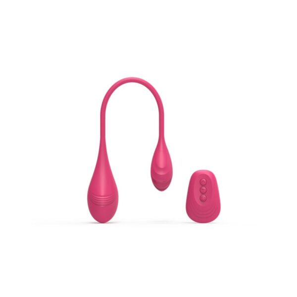 Dobbelt Vibrator Æg med Fjernbetjening Pink