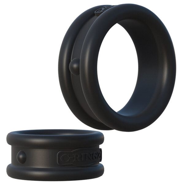 Fantasy C-Ringz Max Width Silicone Rings - Black Black