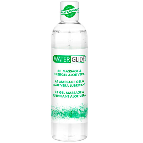 Waterglide Aloe Vera 2-i-1 Massagegel og Glidecreme 300 ml - Clear Clear