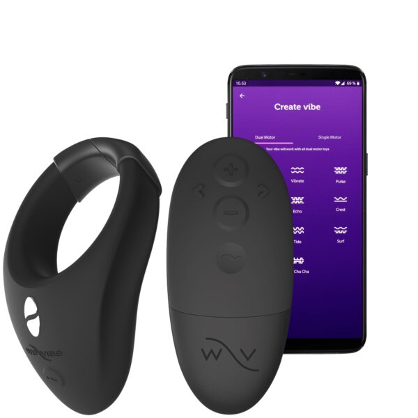 We-Vibe Bond Vibrerende Penisring med Fjernbetjening og App - Black Black