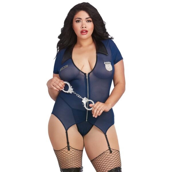 Dreamgirl Lieutenant Lusty Politikostume Plus Size - Blå - Plus size Blå Plus size