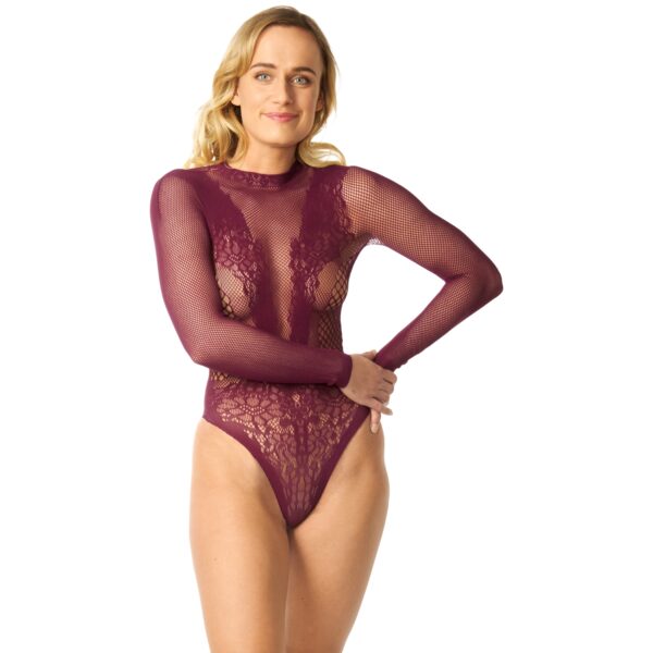 NORTIE Clover Bundløs Bordeaux Bodystocking - Bordeaux - One Size Bordeaux One Size