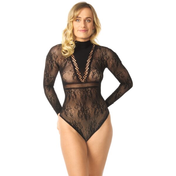 NORTIE Dawn Bodystocking - Black - One Size Black One Size