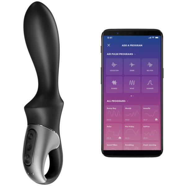 Satisfyer Heat Climax Anal Vibrator - Black Black