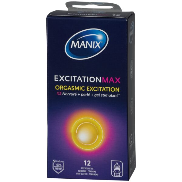 Manix Excitationmax Orgasmic Excitation Kondomer 12 stk - Klar Klar