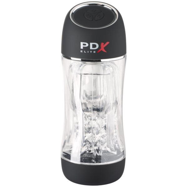 PDX Viewtube Pro See-Thru Vibrerende Stroker - Clear Clear