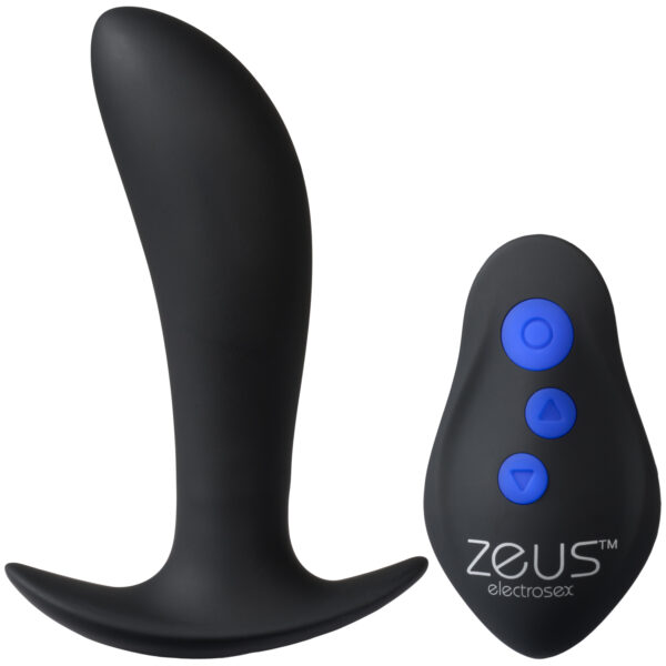 Zeus Pro-Shocker Vibrerende E-Stim Prostata Plug - Sort Sort