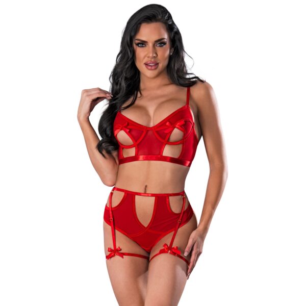 Magic Silk Holidaze Bralette og Trusse Sæt - Red - S/M Red S/M