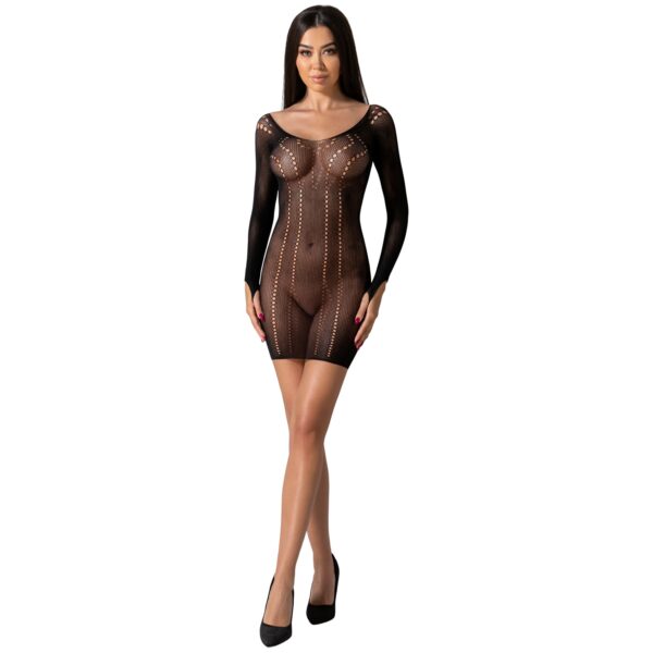 Passion BS101 Bodystocking Minikjole - Sort - One Size Sort One Size