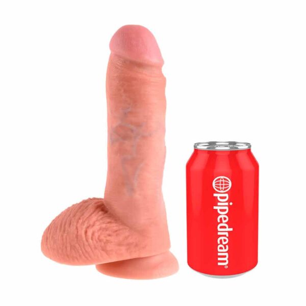 King CockÂ® Realistisk Dildo med Kugler 20 cm  20 cm