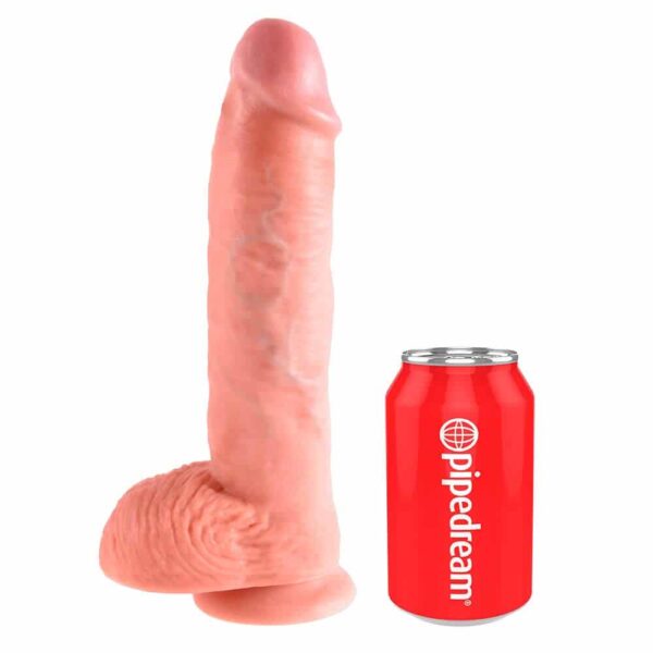 King CockÂ® Realistisk Dildo med Kugler 25 cm  25 cm