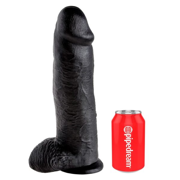 King CockÂ® Sort Dildo Med Kugler 31 Cm  31 cm