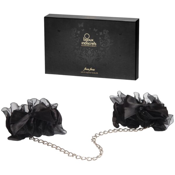 Bijoux Frou Frou Satin Håndjern - Black Black