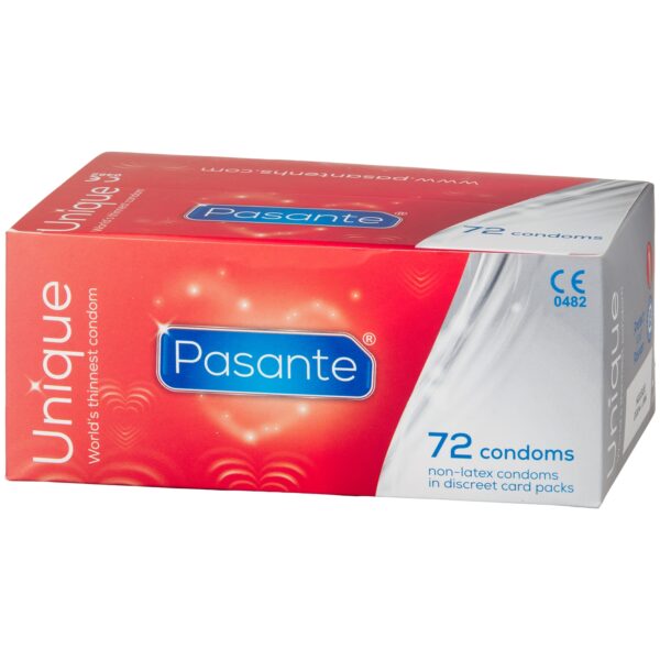 Pasante Unique Latexfri Kondomer 72 stk - Clear Clear