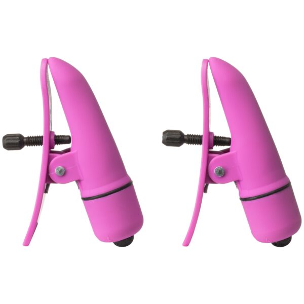 CalExotics Brystklemmer med Vibrator - Rose Rose