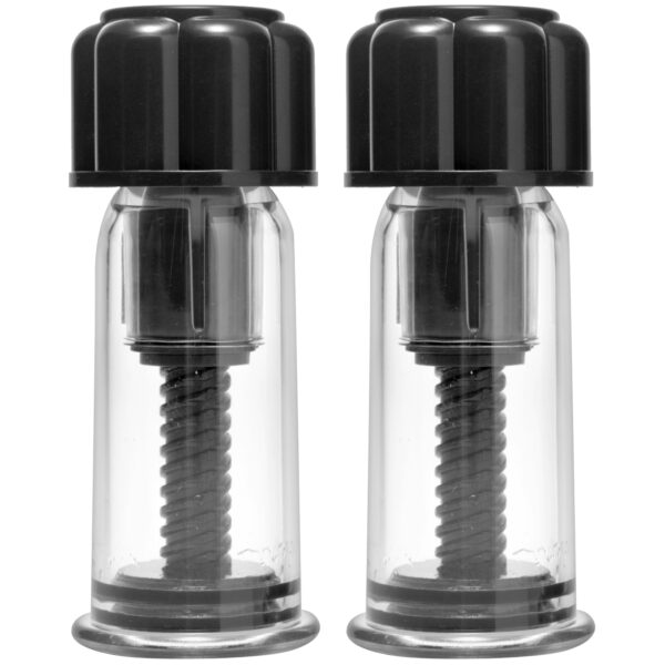 Master Series Maxxx Powerful Twist Nipple Suckers - Black Black