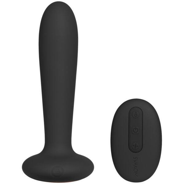 Svakom Primo Warming Butt Plug Vibrator - Black Black