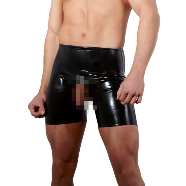 Late X Latex Showmaster Åben Boxershorts Mænd - Black - 2XL Black 2XL