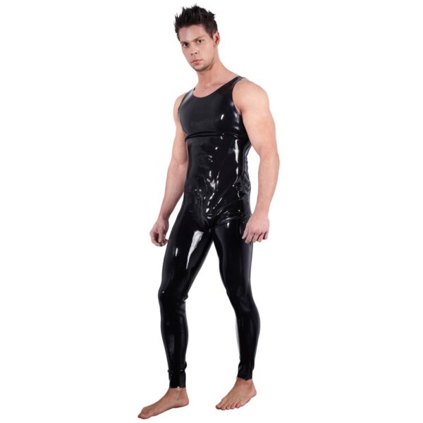 Late X Latex Catsuit uden Ærmer Mænd - Black - 2XL Black 2XL