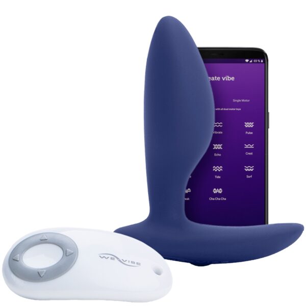 We-Vibe Ditto Vibrerende Anal Plug med Fjernbetjening og App - Blå Blå