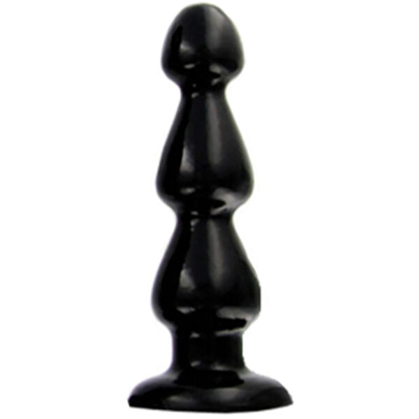 Master Series Three Bumps Anal Plug Small - Black Black