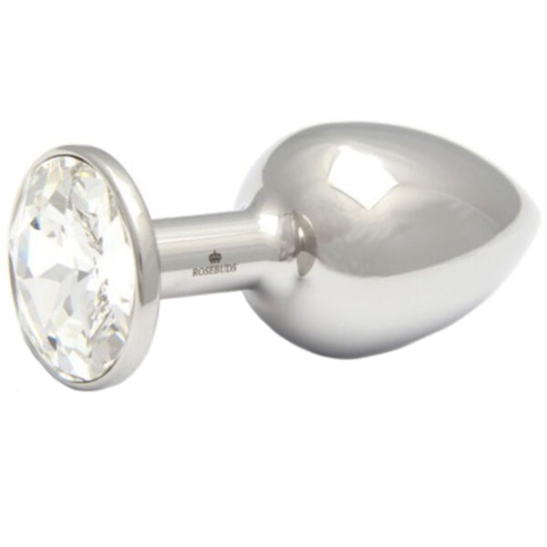 Rosebuds Cristal Butt Plug Medium - Silver Silver