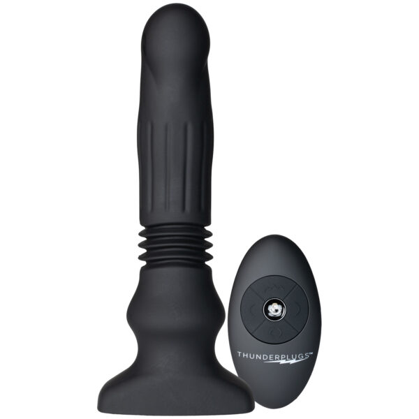 Thunderplugs Swelling and Thrusting Butt Plug - Black Black