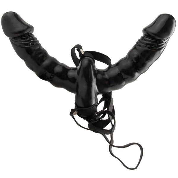 Fetish Fantasy Double Delight Strap-On med Vibrator - Sort Sort