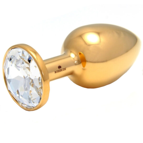 Rosebuds Gold Cristal Butt Plug Medium - Guld Guld