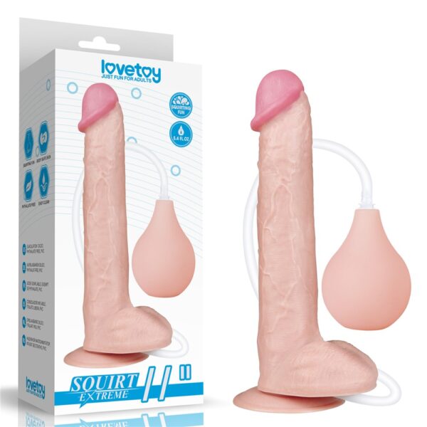 LOVETOY SQUIRTING EXTREME DILDO 28CM