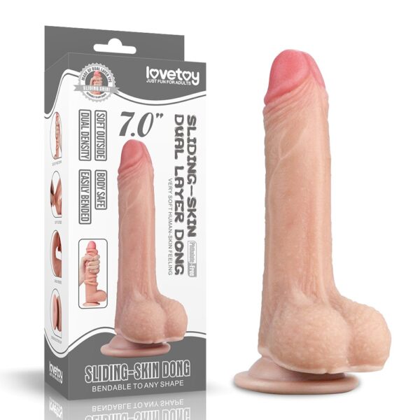 LOVETOY SLIDING-SKIN 18CM DILDO