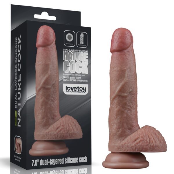 LOVETOY DUAL LAYERED SILICONE DILDO 18,5CM