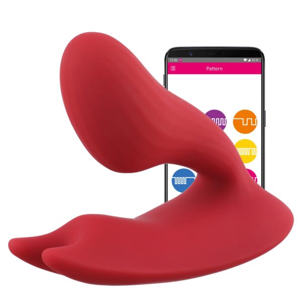 Magic Motion Umi App-Styret Dobbelt Vibrator - Rød Rød