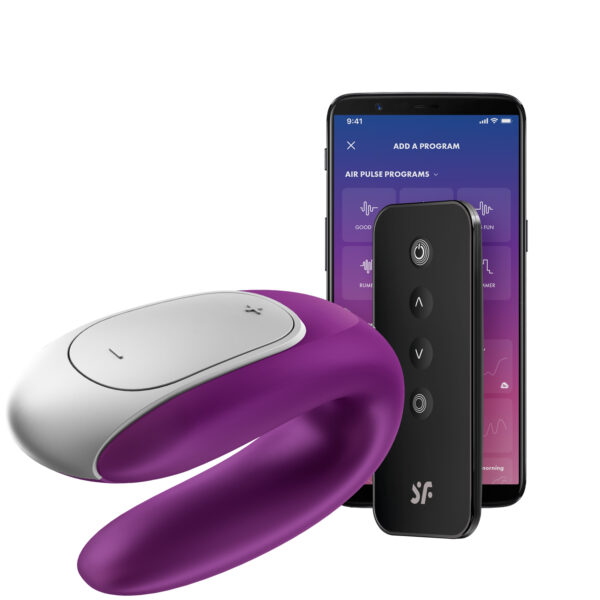 Satisfyer Double Fun App-Styret Par Vibrator - Lilla Lilla