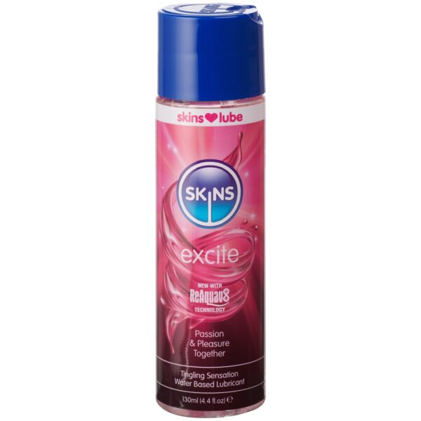 Skins Excite Tingling Vandbaseret Glidecreme 130 ml - Klar Klar