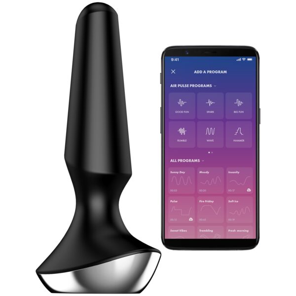 Satisfyer Plug-ilicious 2 Plug Vibrator - Black Black