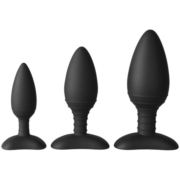 Nexus Butt Plug Trio Sæt - Black Black