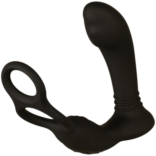 Nexus Simul8 Dobbelt Anal & Perineum Penis og Testikel Vibrator med Penisring - Black Black