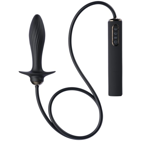 Anal Fantasy Auto-Throb Oppustelig Vibrerende Plug - Black Black