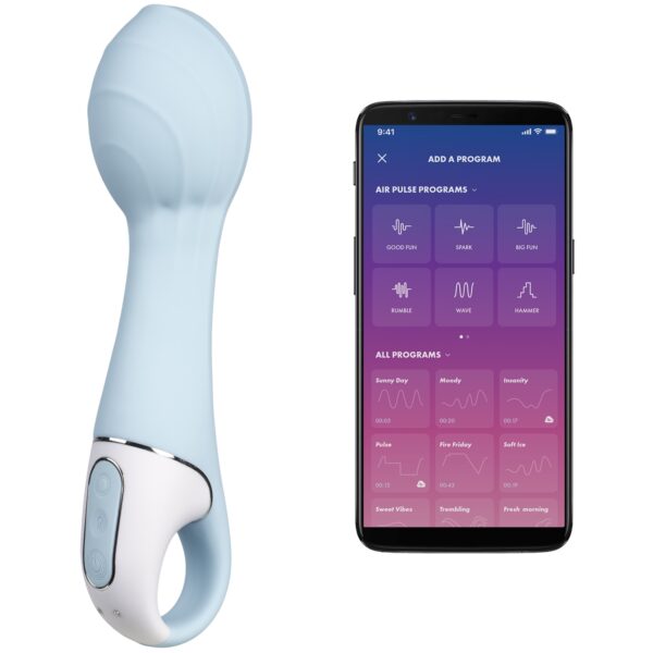 Satisfyer Air Pump 5 Connect App-styret Vibrator - Blå Blå