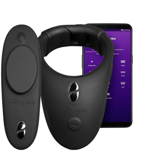 We-Vibe Tease Us Sæt med Moxie Trusse Vibrator og Bond Vibrerende Penisring - Sort Sort